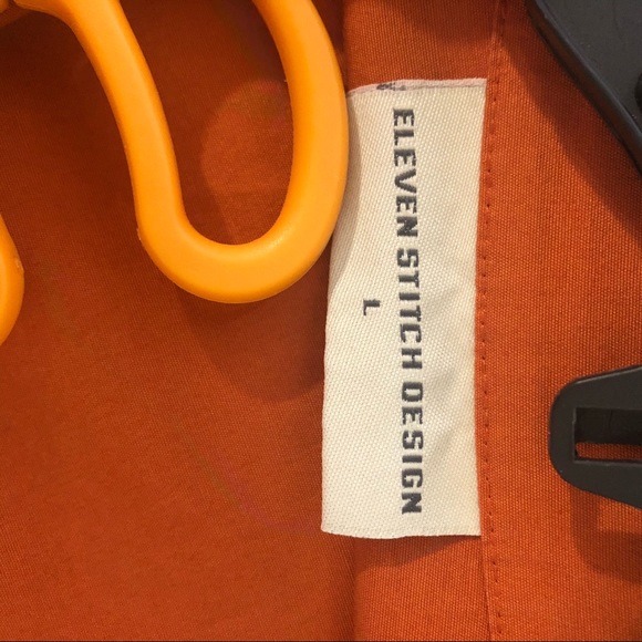 Anthropologie Elven Stitch Design L Orange Coat - Picture 7 of 8